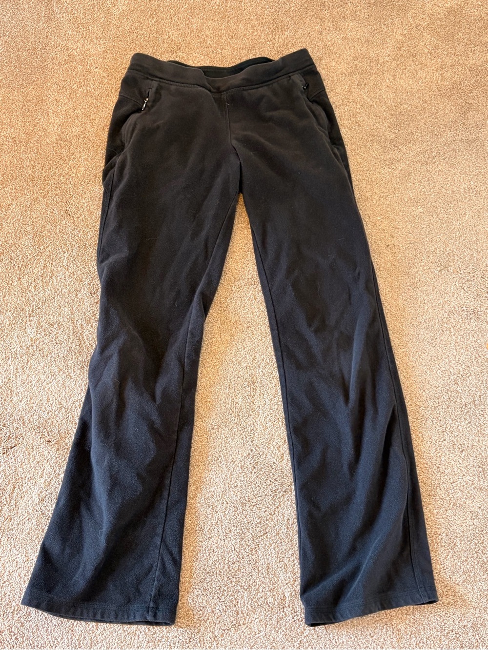 REI Women’s Black Fleece Joggers with Zippered Pockets